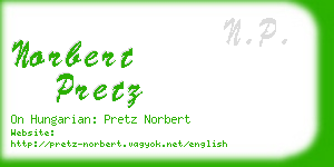 norbert pretz business card